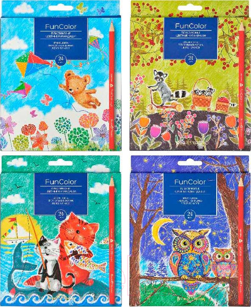 Изображение товара Набор цветных карандашей Bruno Visconti Funcolor / 30-0062 (24цв)