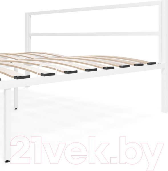 Изображение товара Двуспальная кровать Князев Мебель Берта БА.160.190.Б (белый муар)