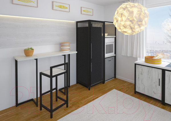 Изображение товара Стул барный Millwood СДН-6 Крам Л (дуб белый Craft/металл черный)