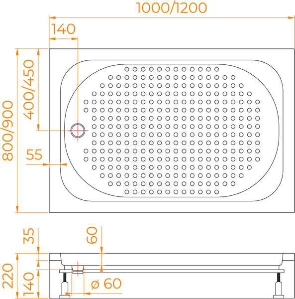 Изображение товара Душевой поддон RGW Lux/TN / 16180280-21