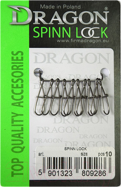 Изображение товара Набор карабинов рыболовных Dragon Spin Lock / 50-76-014 (10шт)