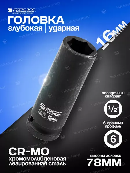 Изображение товара Головка слесарная Forsage F-4458516 (6801)