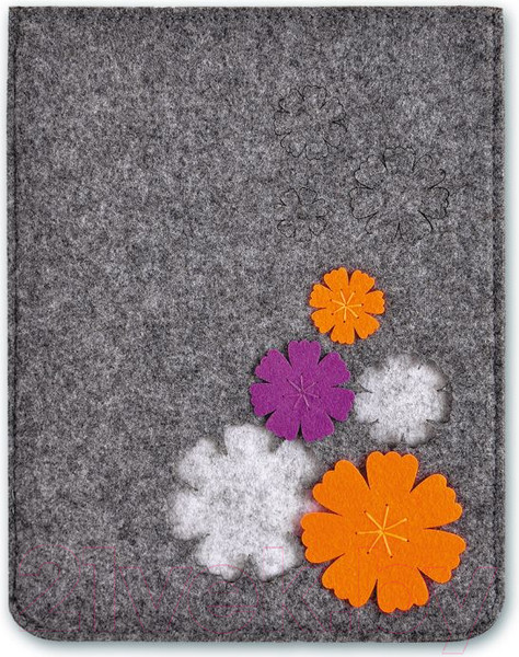 Изображение товара Папка-конверт Феникс+ Цветы / 46123 (серый)