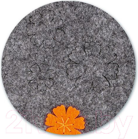 Изображение товара Папка-конверт Феникс+ Цветы / 46123 (серый)