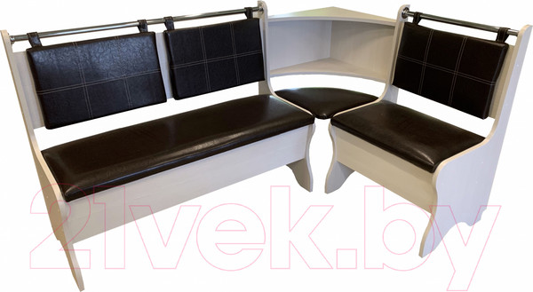 Изображение товара Уголок кухонный мягкий Анмикс Ладога-1 (бодега/кожзам коричневый)