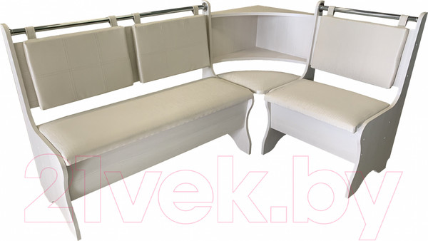 Изображение товара Уголок кухонный мягкий Анмикс Ладога-1 (бодега/кожзам ваниль)