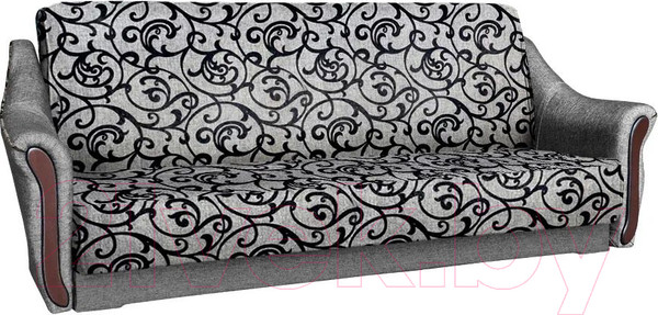 Изображение товара Комплект мягкой мебели Асмана Анна (рогожка завиток черный/рогожка серая)