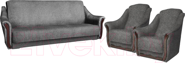 Изображение товара Комплект мягкой мебели Асмана Анна (рогожка серая)