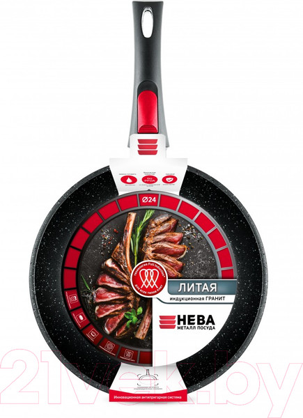 Изображение товара Сковорода Нева Металл Посуда Литая Индукция Гранит L18024i
