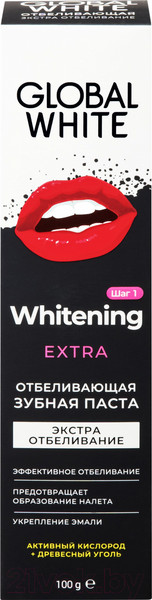Изображение товара Зубная паста Global White Экстра отбеливающая Активный кислород (100мл)