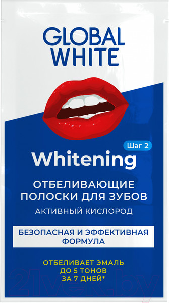 Изображение товара Полоски для отбеливания зубов Global White Teeth Whitening Strips (2шт)