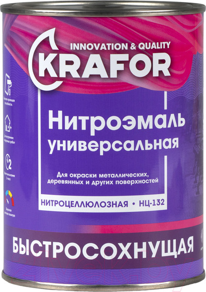 Изображение товара Эмаль Krafor НЦ-132 (700г, белый)