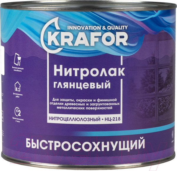 Изображение товара Лак Krafor НЦ-218 Мебельный (1.7кг)