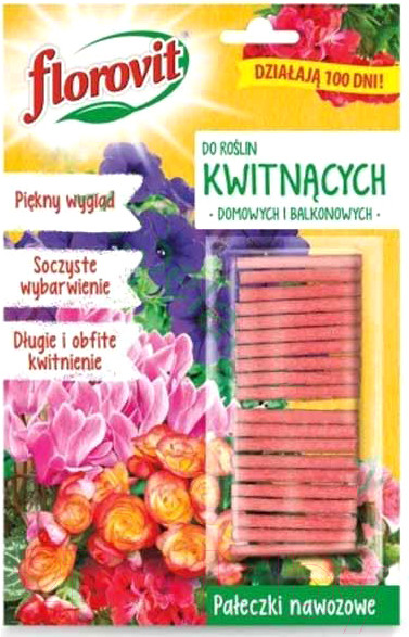 Изображение товара Удобрение Florovit Палочки удобрительные для Цветущих (20шт)