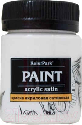 Изображение товара Акриловая краска KolerPark Сатиновая (150мл, белый)