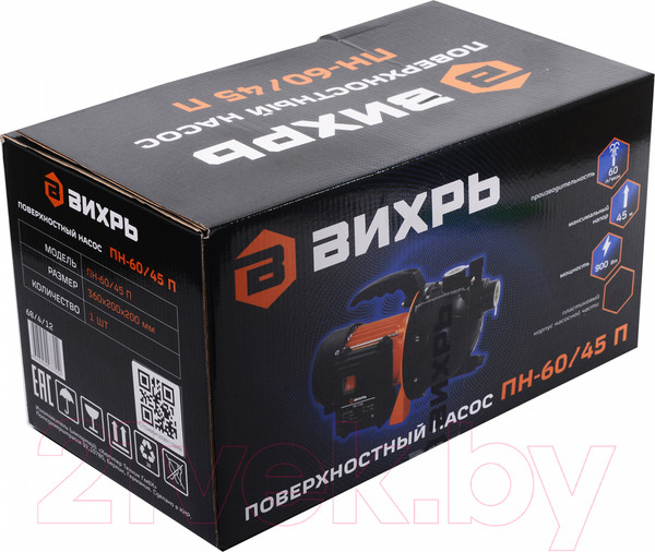 Изображение товара Поверхностный насос Вихрь ПН-60/45 П (68/4/12)