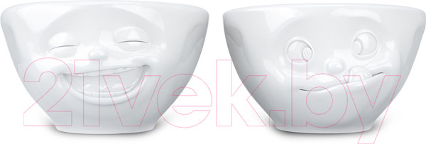 Изображение товара Набор салатников Tassen Laughing & Tasty / T01.25.01 (2шт, белый)