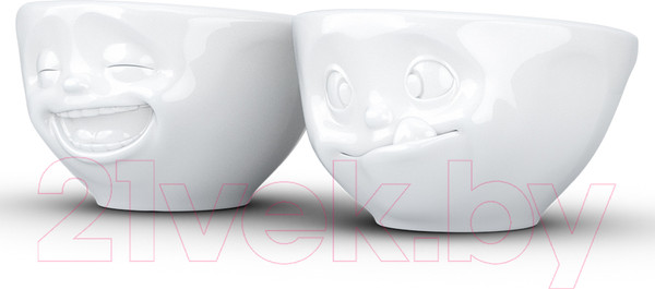 Изображение товара Набор салатников Tassen Laughing & Tasty / T01.25.01 (2шт, белый)