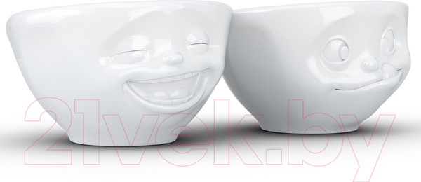 Изображение товара Набор салатников Tassen Laughing & Tasty / T01.25.01 (2шт, белый)
