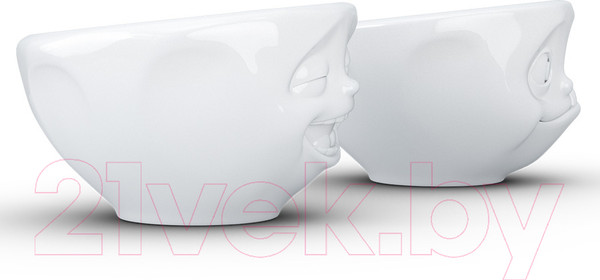 Изображение товара Набор салатников Tassen Laughing & Tasty / T01.25.01 (2шт, белый)