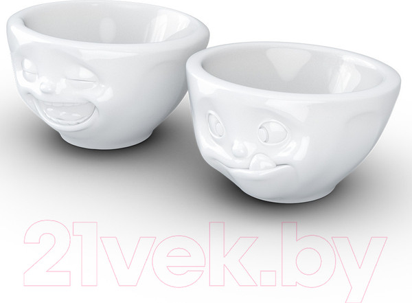 Изображение товара Набор салатников Tassen Laughing & Tasty / T01.25.01 (2шт, белый)