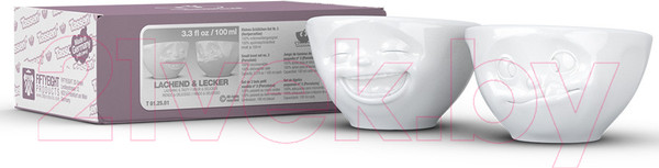 Изображение товара Набор салатников Tassen Laughing & Tasty / T01.25.01 (2шт, белый)