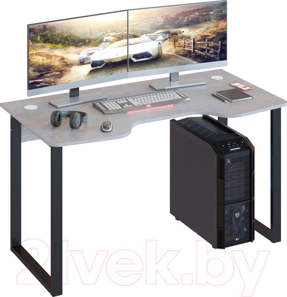 Изображение товара Компьютерный стол Сокол-Мебель КСТ-19 (бетон)