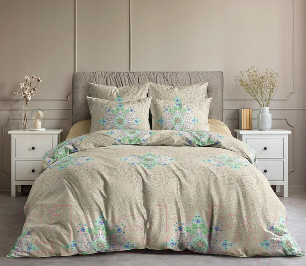 Изображение товара Пододеяльник Ночь нежна Витраж 2 сп 215x175 / 7314-3 (бежевый)