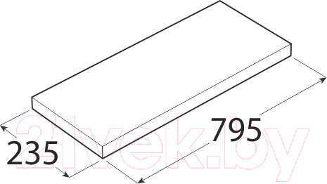 Изображение товара Полка Domax FS 80/24 DB / 65117 (беленый бук)