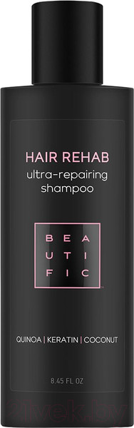 Изображение товара Шампунь для волос Beautific Hair Rehab Супер-восстанавливающий для поврежденных волос (250мл)