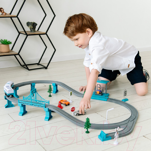 Изображение товара Железная дорога игрушечная Givito Мой город / G211-015 (бирюзовый)