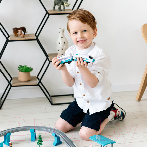 Изображение товара Железная дорога игрушечная Givito Мой город / G211-015 (бирюзовый)