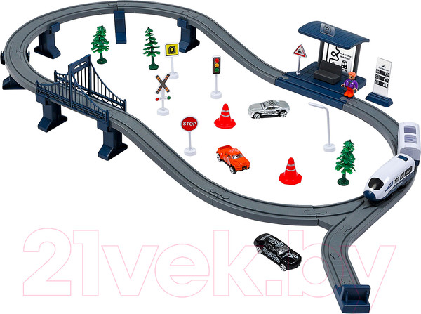 Изображение товара Железная дорога игрушечная Givito Мой город / G211-016 (синий)