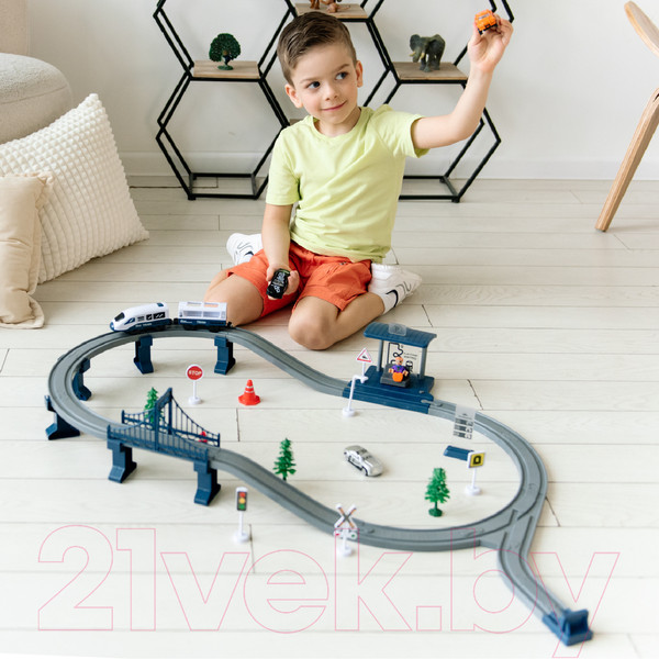 Изображение товара Железная дорога игрушечная Givito Мой город / G211-016 (синий)