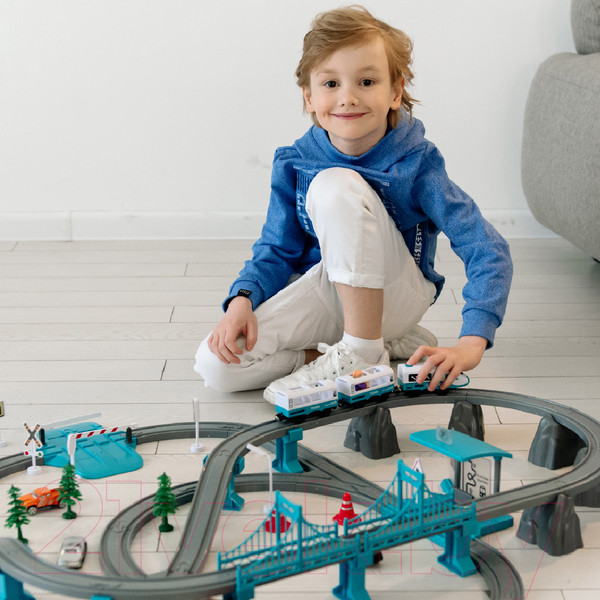 Изображение товара Железная дорога игрушечная Givito Мой город / G211-017 (бирюзовый)
