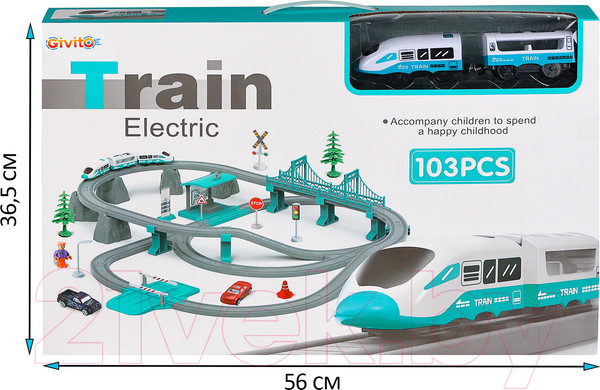 Изображение товара Железная дорога игрушечная Givito Мой город / G211-017 (бирюзовый)