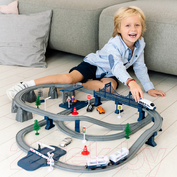 Изображение товара Железная дорога игрушечная Givito Мой город / G211-018 (синий)