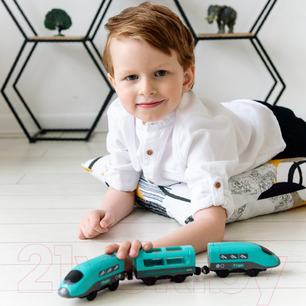 Изображение товара Поезд игрушечный Givito Мой город / G212-028 (бирюзовый)