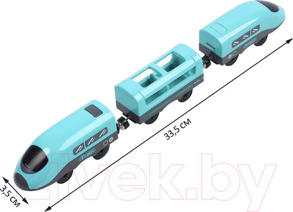 Изображение товара Поезд игрушечный Givito Мой город / G212-028 (бирюзовый)