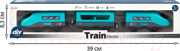 Изображение товара Поезд игрушечный Givito Мой город / G212-028 (бирюзовый)