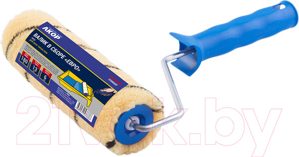 Изображение товара Валик малярный Акор Евро Универсал 240x40 (ворс 12мм, полиэстер)