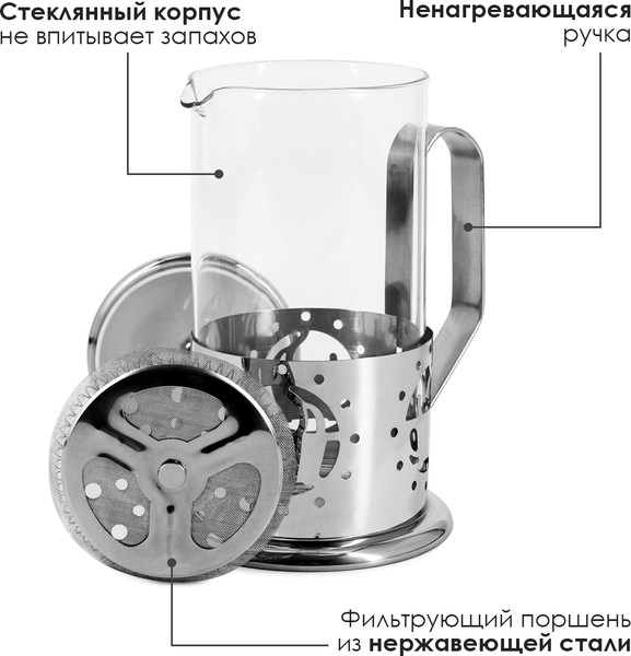 Изображение товара Френч-пресс Rosenberg RSG-660014-M