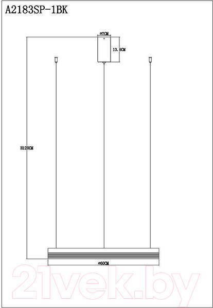 Изображение товара Потолочный светильник Arte Lamp Mercury A2183SP-1BK