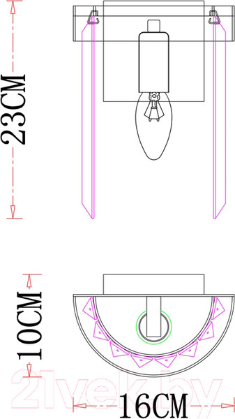 Изображение товара Бра Arte Lamp Secunda A1003AP-1CC