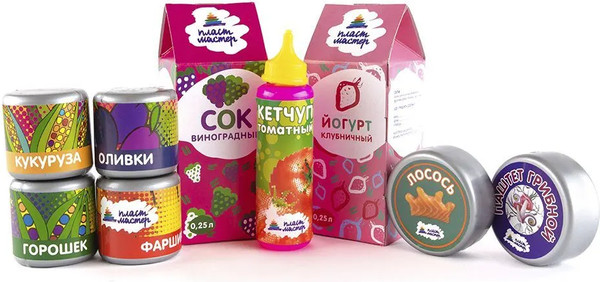 Изображение товара Набор игрушечных продуктов Пластмастер Скатерть-самобранка / 21022