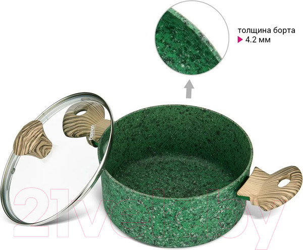 Изображение товара Кастрюля Fissman Malachite 4318