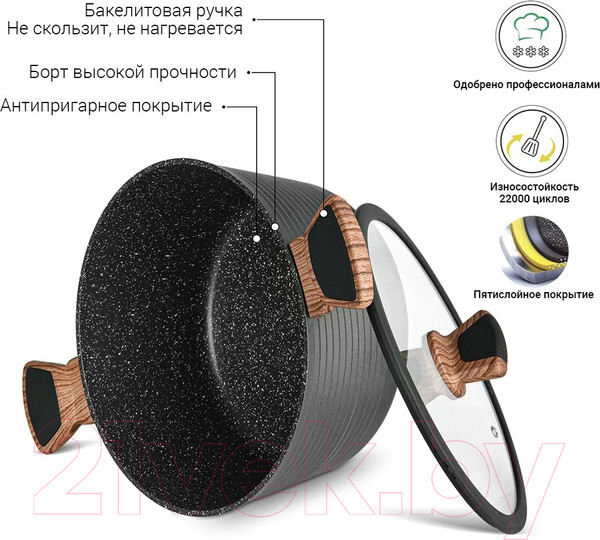 Изображение товара Кастрюля Fissman Diamond 14304