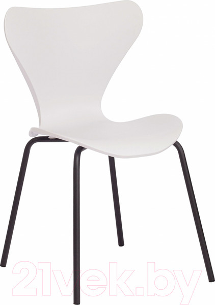 Изображение товара Стул Tetchair Jacobsen пластик/металл (белый 018/черный)