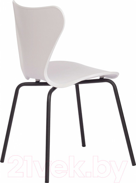 Изображение товара Стул Tetchair Jacobsen пластик/металл (белый 018/черный)