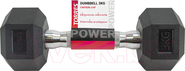 Изображение товара Гантель Torres PL51903 (3кг, черный)